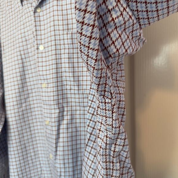 Peter Millar Men’s Button Down Shirt Size XXL Red Blue Checkered Golf Preppy - Picture 9 of 9